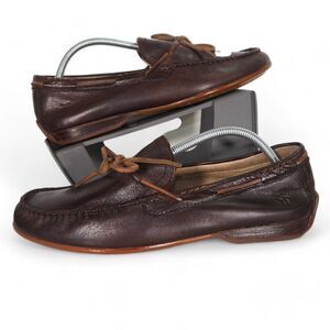 Frye Lewis Leather Tie Loafers Chocolate‎ Brown 3480273-CHO Men's 10.5